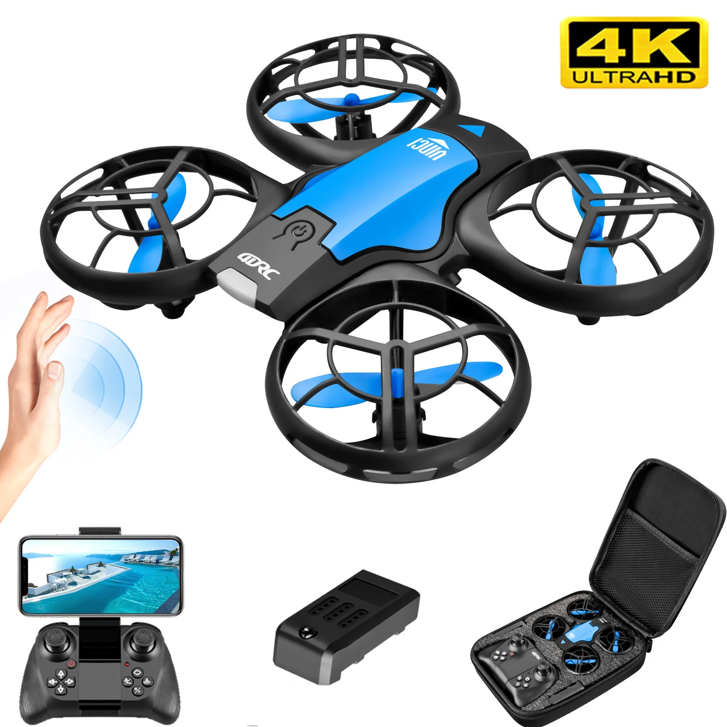 Kids Toys Helicopter - V8 신형 미니 드론 4K 프로페셔널