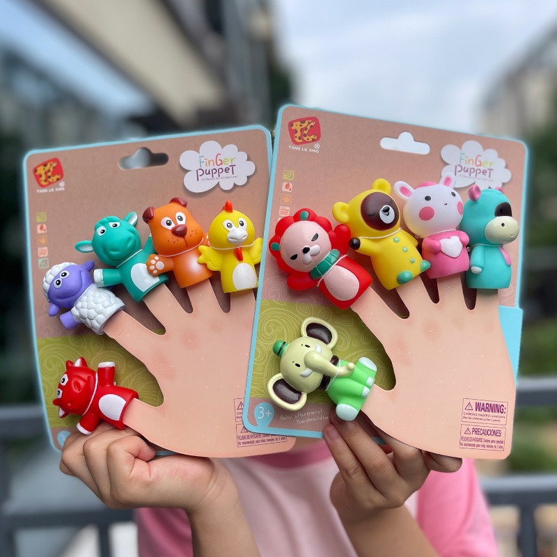 Kids Toys Elephant - 어린이 동물 손가락 인형 장난감 세트,