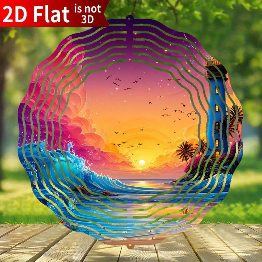 Kite Wind Outdoor - CIFBUY 윈드차임 해변 야자수 일몰 디자인