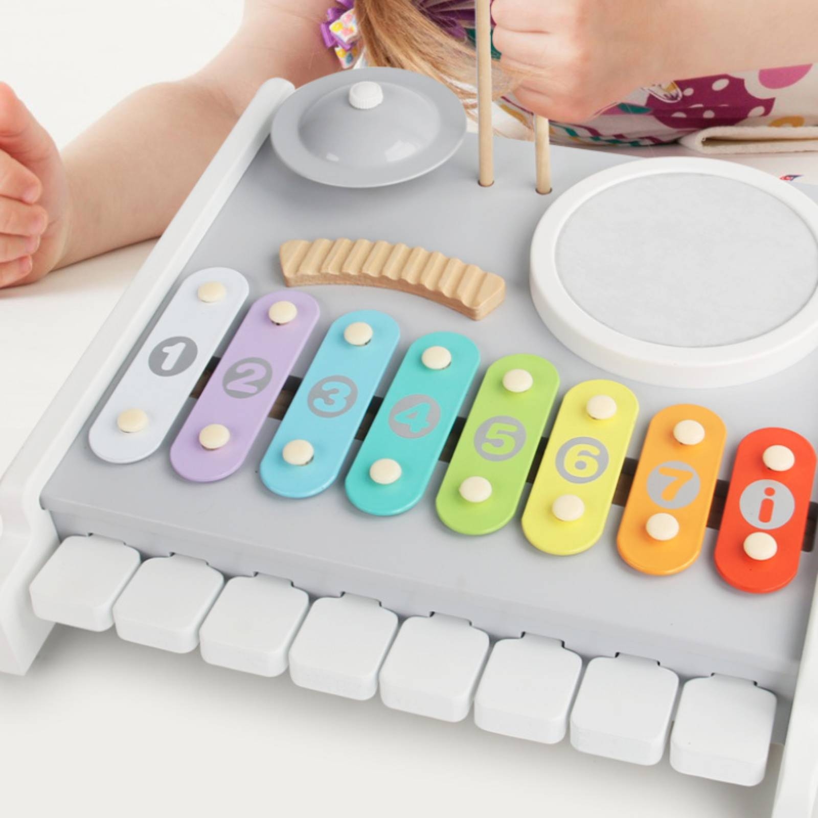 Kids Toys Xylophone - 피아노 실로폰 드럼 장난감 포함 마렛