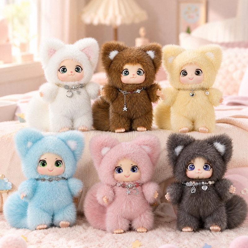 Kids Toys Doll - 18cm 새롭고 귀여운 가족 여우 플러시