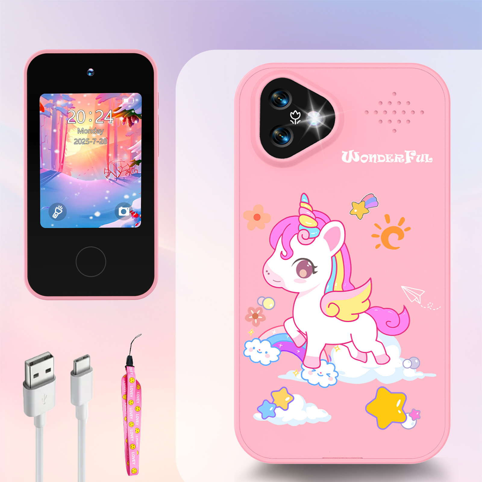 Kids Toys Smartphone - 유니콘 키즈 스마트폰 카메라 장난감 터치스크린