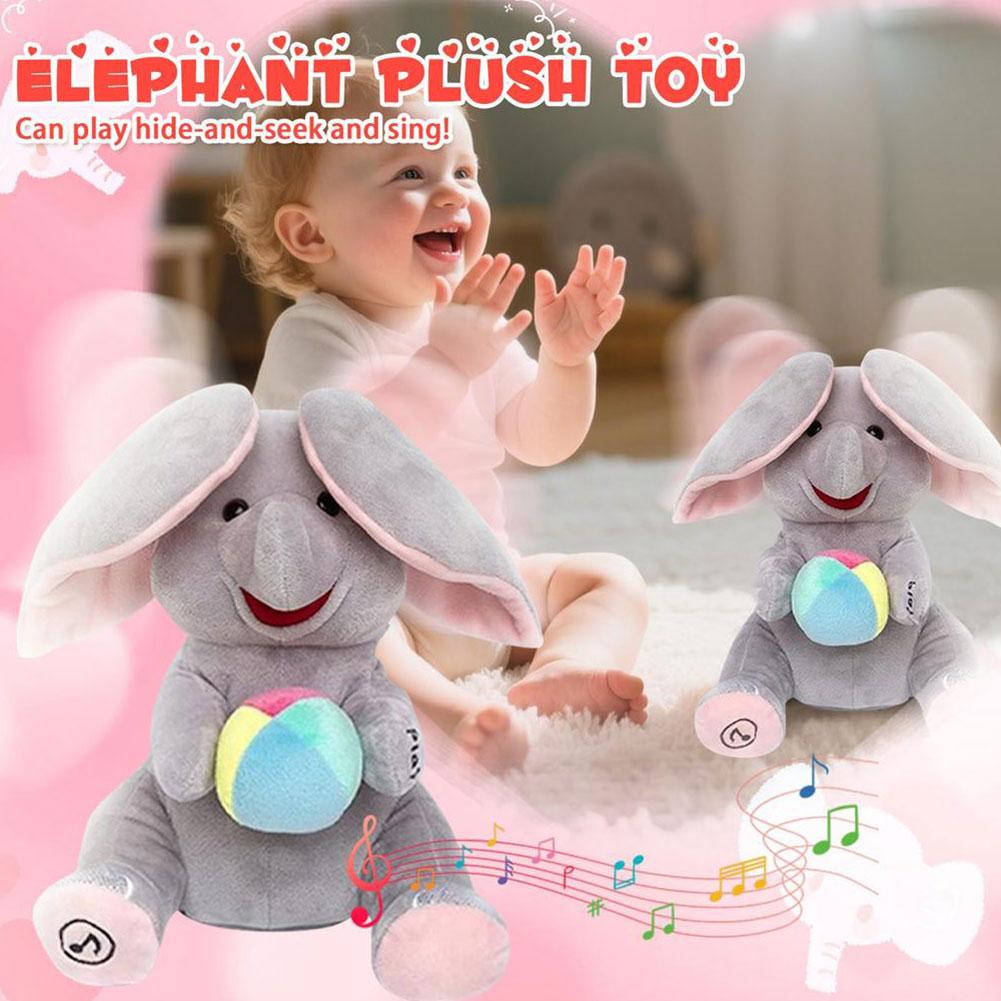 재미있는 숨바꼭질 코끼리 봉제 인형, 즐거운 노래와 함 - Kids Toys Elephant 리뷰 및 가격