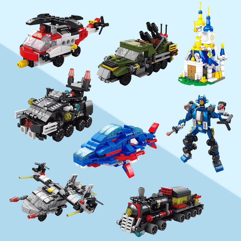 6 in 1 도시 엔지니어링 자동차 경찰 트럭 메카 공 - Kids Toys Helicopter 리뷰 및 가격