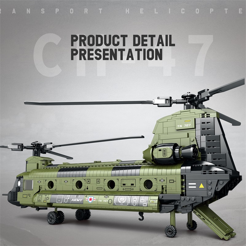 CH-47 치누크 수송 비행기 빌딩 블록, 군사 무장  - Kids Toys Helicopter 리뷰 및 가격