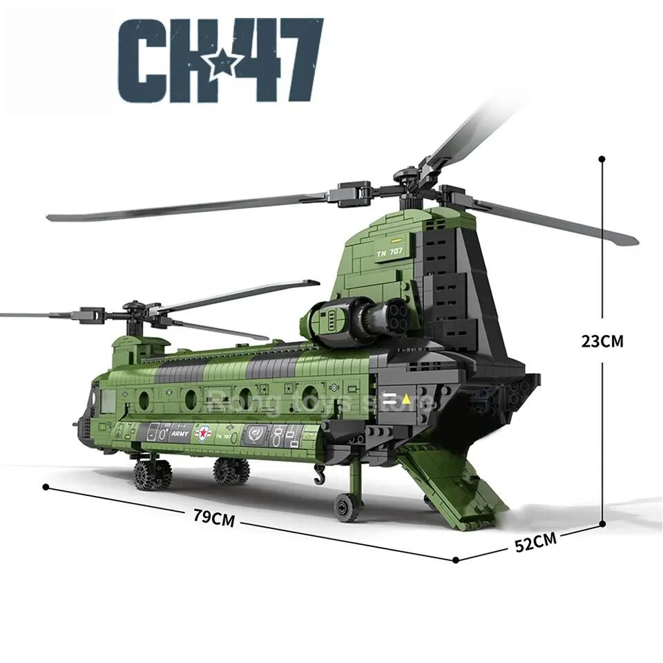 CH-47 치누크 수송 비행기 빌딩 블록, 군사 무장  - Kids Toys Helicopter 리뷰 및 가격