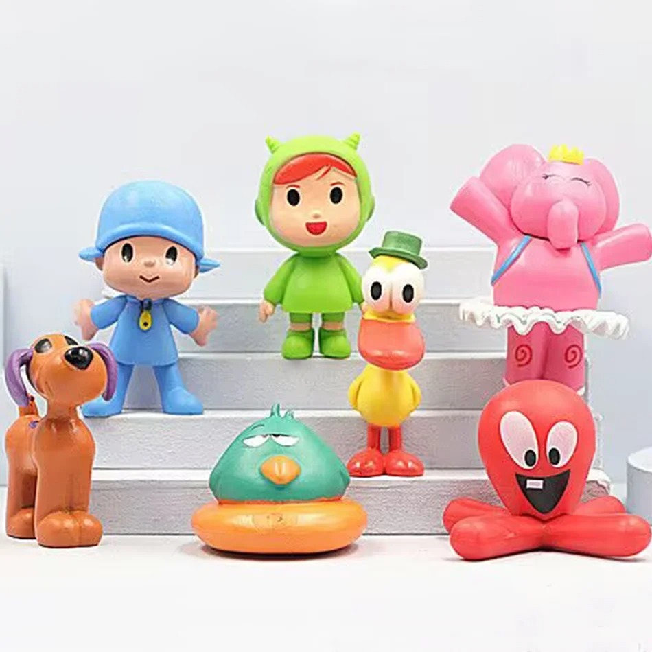7개/세트 포코요 동물 장난감 새 오리 코끼리 인형 모 - Kids Toys Elephant 리뷰 및 가격