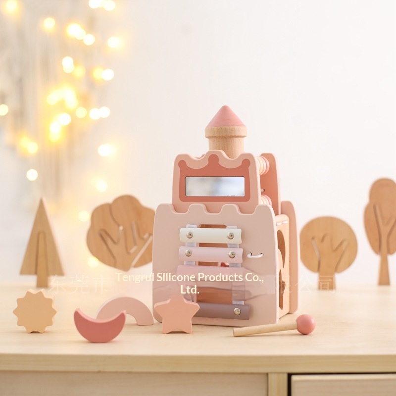 나무 성 모양 5 in 1 활동 큐브 교육용 유아 장난 - Kids Toys Xylophone 리뷰 및 가격