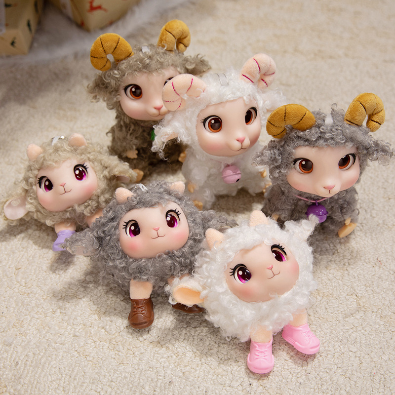 귀여운 양 인형 부드러운 비닐 플러시 장난감 염소 펜던 - Kids Toys Doll 리뷰 및 가격