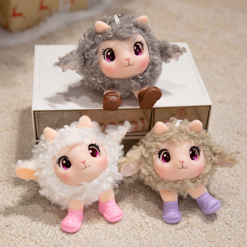 귀여운 양 인형 부드러운 비닐 플러시 장난감 염소 펜던 - Kids Toys Doll 리뷰 및 가격