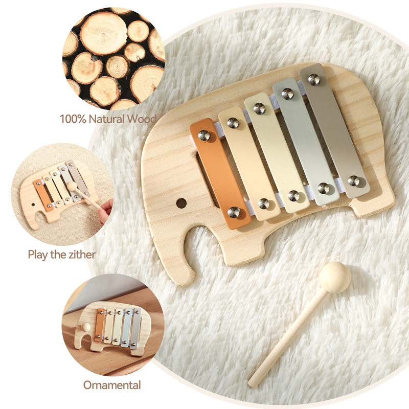 몬테소리 나무 5 톤 여러 가지 빛깔의 실로폰 나무 악 - Kids Toys Xylophone 리뷰 및 가격