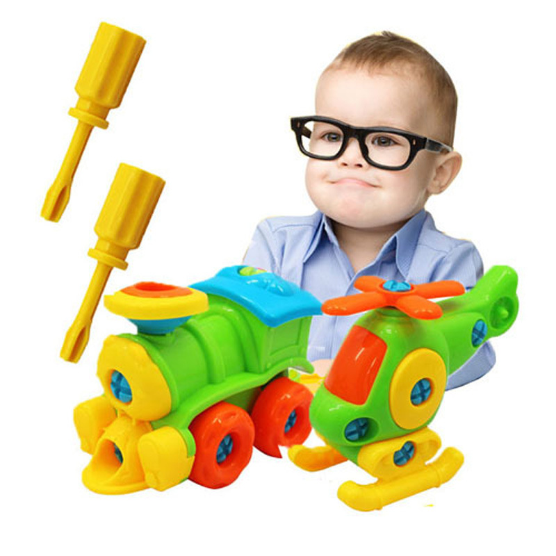 퍼즐 블록 플라스틱 삽입 기차 헬리콥터 모양 스크류 분 - Kids Toys Helicopter 리뷰 및 가격