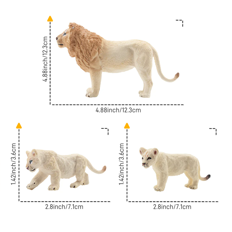 6Pcs 시뮬레이션 화이트 라이온 가족 동물 모델 장난 - Kids Toys Under $5 리뷰 및 가격